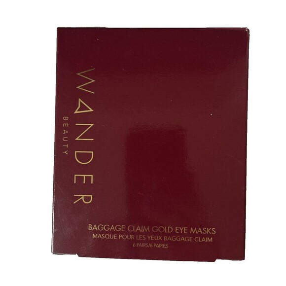 Wander Beauty Baggage Claim Gold Eye Masks Brighten Hydrate 6 Pairs Sealed NEW - Picture 2 of 4